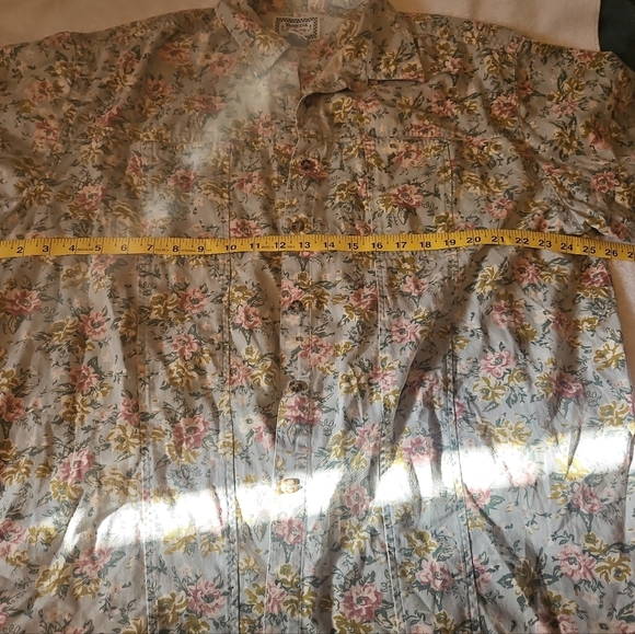Venezia Plus Size 18/20 Floral Button Up Cotton Shirt Cottagecore Boho - Picture 2 of 7